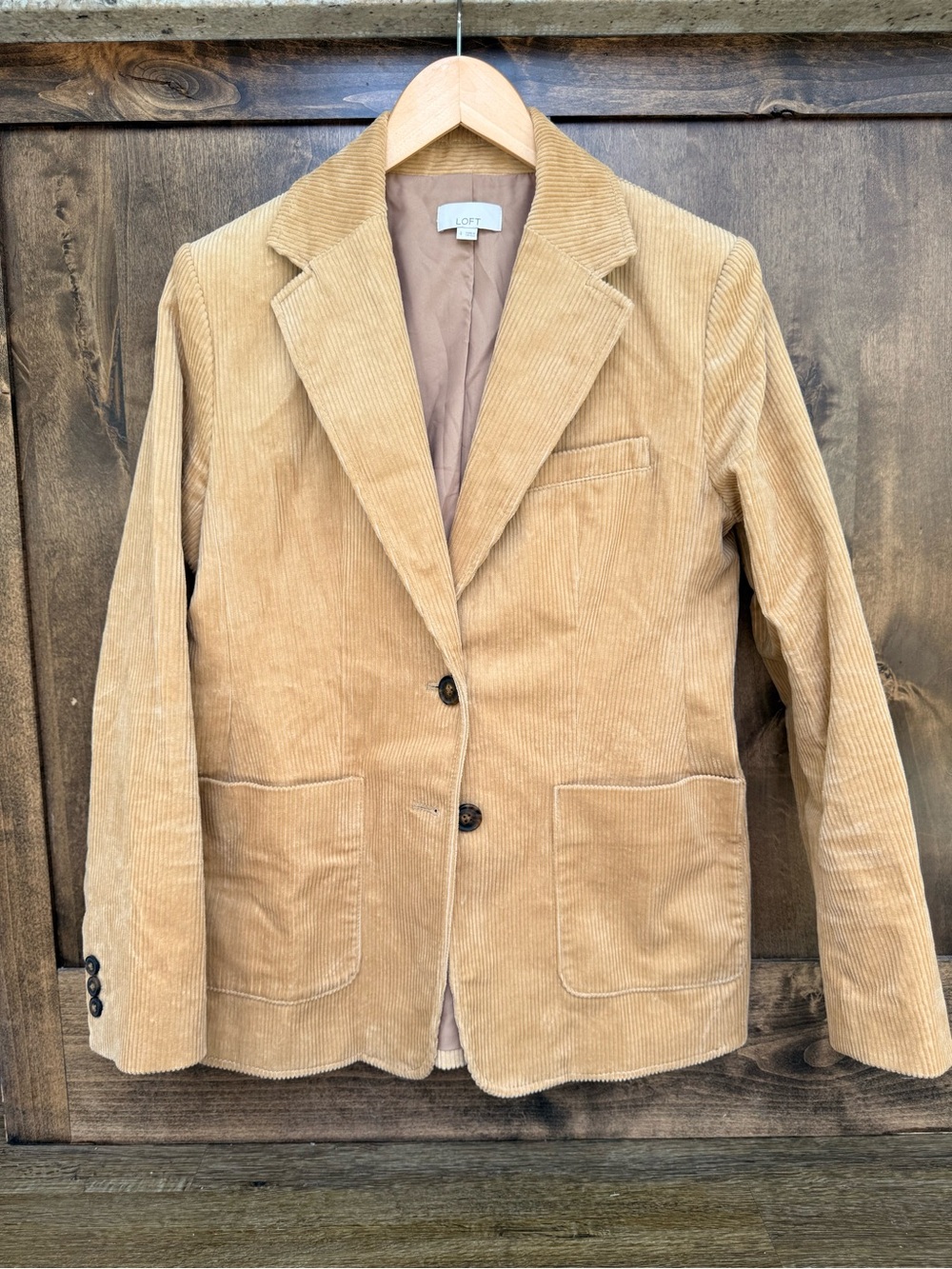 LOFT| Camel Tan Corduroy Blazer\Jacket| Size 4| Classic Preppy
